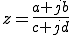  z = \frac{ a + jb }{ c + jd } 