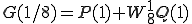  G(1/8) = P(1) + W_8^{1}Q(1) 