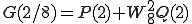  G(2/8) = P(2) + W_8^{2}Q(2) 