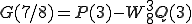  G(7/8) = P(3) - W_8^{3}Q(3) 