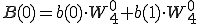  B(0) = b(0)\cdot W_4^{0} + b(1)\cdot W_4^{0}