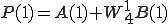  P(1) = A(1) + W_4^{1}B(1) 