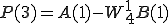  P(3) = A(1) - W_4^{1}B(1) 