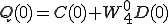  Q(0) = C(0) + W_4^{0}D(0) 