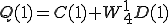  Q(1) = C(1) + W_4^{1}D(1) 