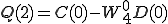  Q(2) = C(0) - W_4^{0}D(0) 