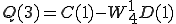  Q(3) = C(1) - W_4^{1}D(1) 