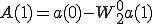  A(1) = a(0) - W_2^{0}a(1) 