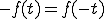  -f(t) = f(-t)