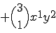  + \Bigl(\begin{array}{GC+23}3\\1\end{array}\Bigr) x^1 y^{2}