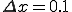  \Delta x=0.1