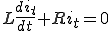  L\frac{di_t}{dt} + Ri_t = 0 