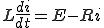  L\frac{di}{dt} = E -Ri 