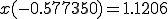 x(-0.577350) = 1.1206 