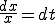 \frac{dx}{x} = dt 