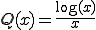  Q(x) = \frac{ \log(x) }{x} 