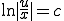  \ln |\frac{u}{x}| =  c 